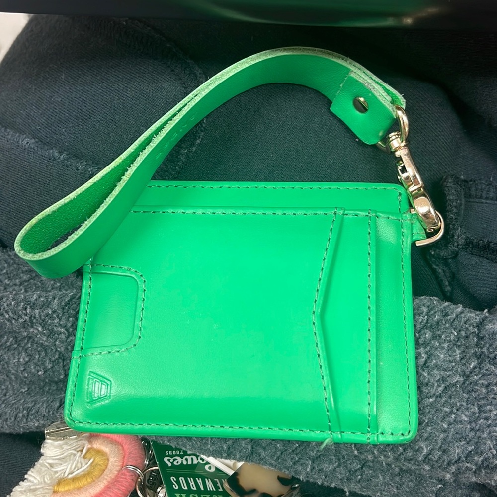 Andar Denner Wallet in Monstera Kelly Green